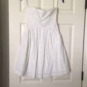 Gap strapless white dress